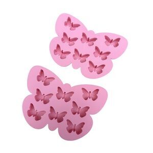 Butterfly Silicone Cake and Candy Molds 2 Pcs Pink Non-Stick